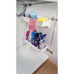 Çok Amaçlı Yapışkanlı Raylı Dolap İçi Düzenleyici Organizer Çekmece Sürgülü Raf Raylı Organizer 2'li