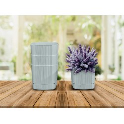 Karezar Seti – 4 Adet Kare Şekilli Küçük Saksı, Gri Renk (1.3 Litre) – Duplicate