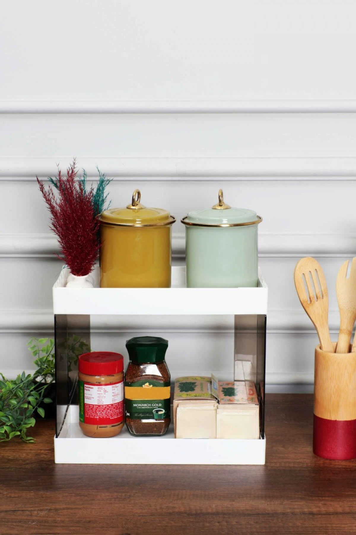 Banyo Düzenleyici Organizer Dolabı 2 Katlı Ünite Çok Amaçlı Saklama Rafı Beyaz