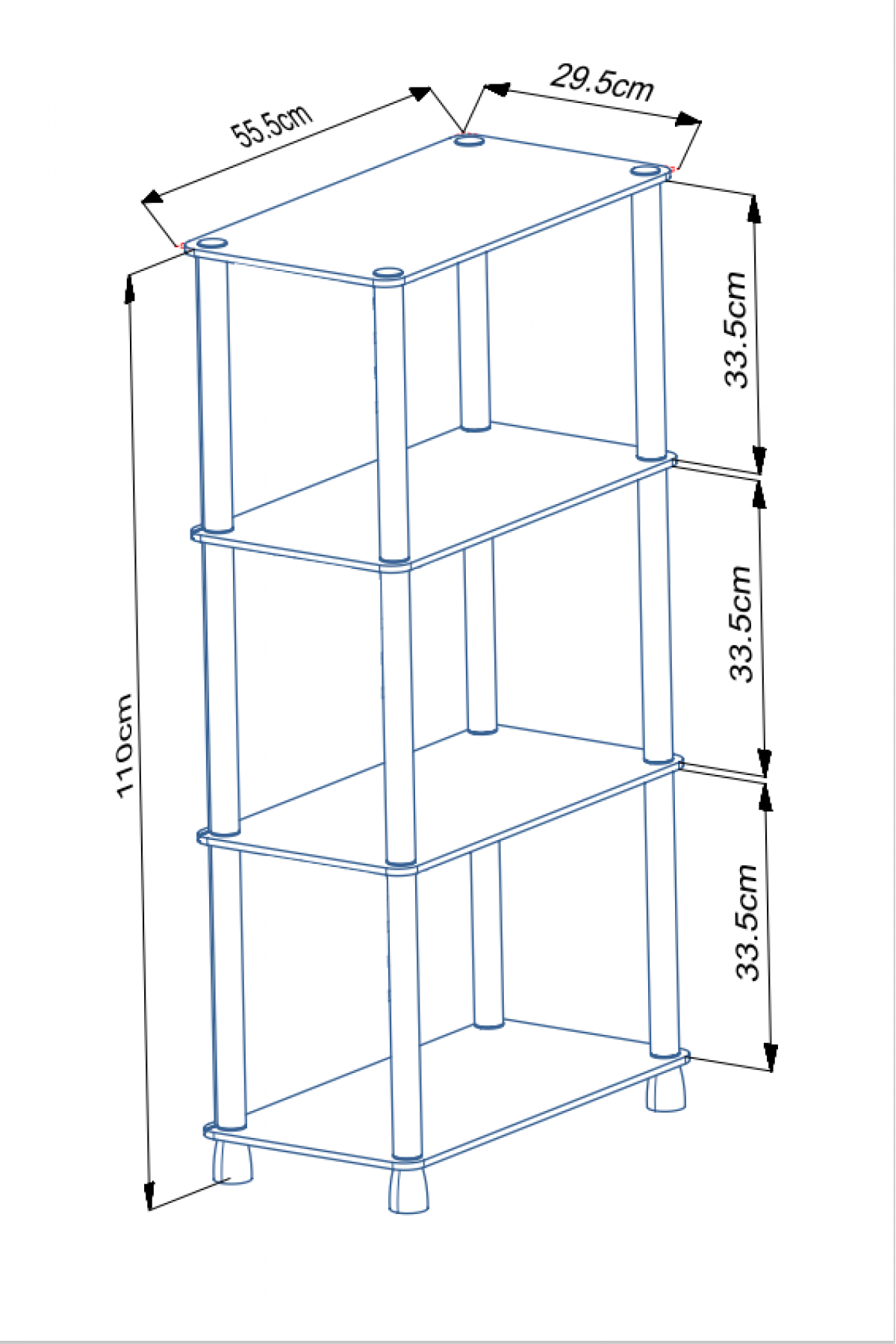 Çok Amaçlı 3 Raflı Ahşap Beyaz Modern Dekoratif Kitap Dosya Ev Ofis Rafı