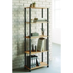 Çok Amaçlı 4 Raflı Ahşap Bambu Modern Dekoratif Kitap Dosya Ev Ofis Rafı