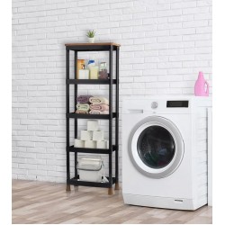 Çok Amaçlı 5 Raflı Su Geçirmez Örtülü Mutfak Banyo Balkon Dolabı Mobilyası