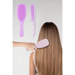 Kırılma Önleyici Saç Fırçası Profesyonel Saç Açma Tarağı Hassas Saçlar İçin Bakım Tarağı ve Fırçası Pembe