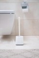 Silikon WC Tuvalet Banyo Fırçası Klozet Fırçası Beyaz-Gri Kare