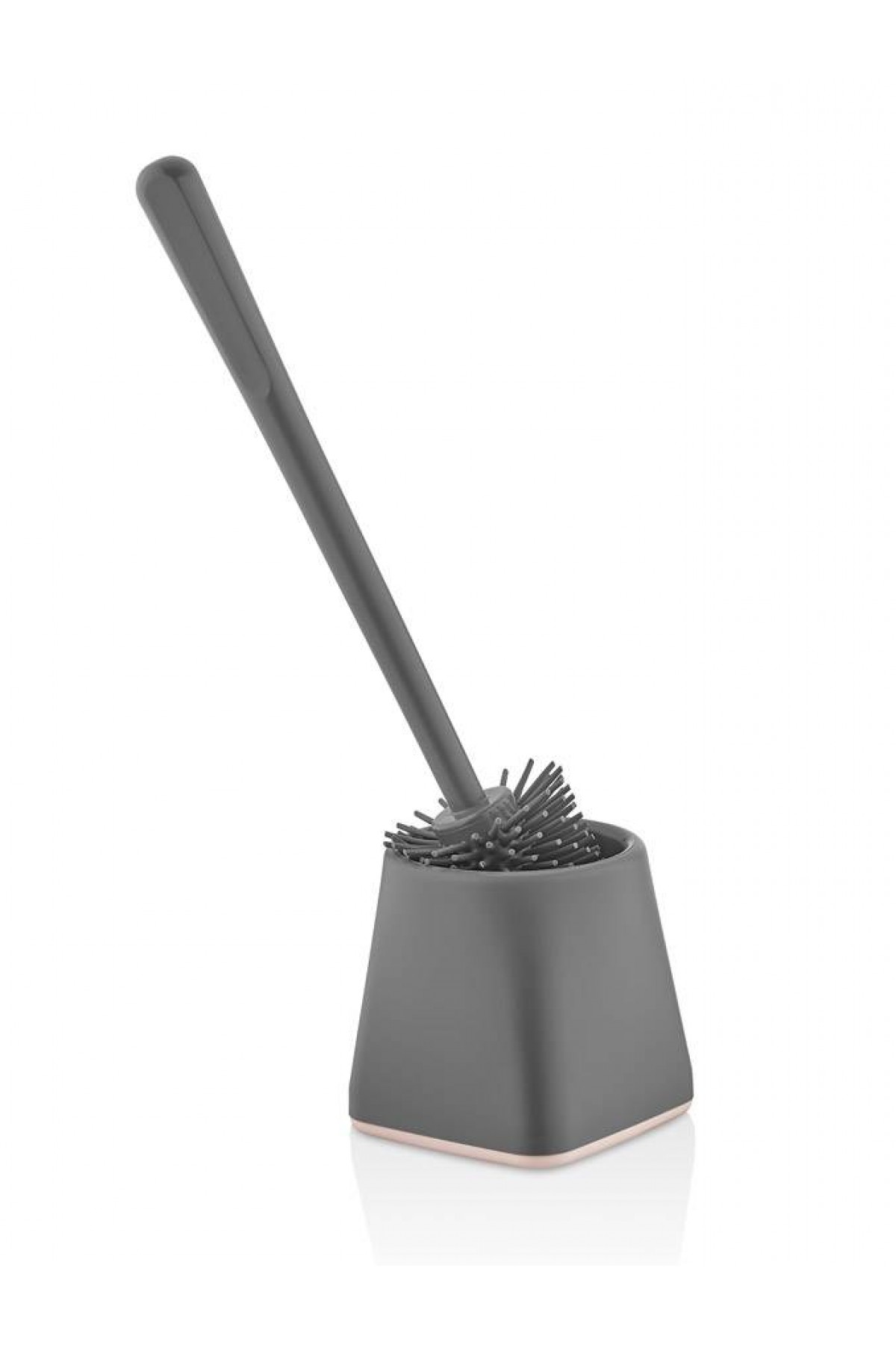 Silikon Wc Fırçası Silikon Tuvalet Banyo Klozet Fırçası Gri Kare