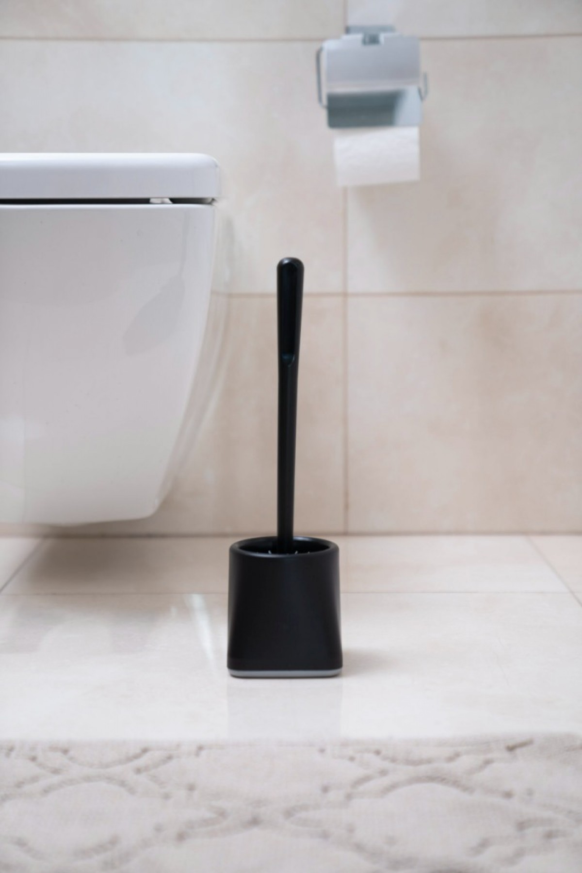 Silikon Wc Tuvalet Banyo Fırçası Klozet Fırçası Siyah Kare – M2