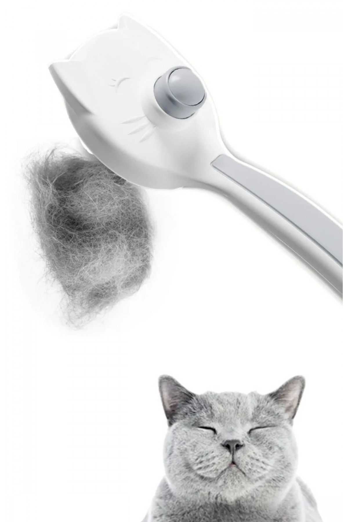 Kedi Köpek Otomatik Temizlenen Tuşlu Tüy Toplayıcı Tarak